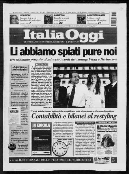 Italia oggi : quotidiano di economia finanza e politica